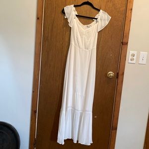 Reformation ivory butterfly dress